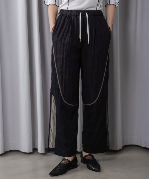 MARECHAL TERRE（マルシャルテル）の「カーブスイッチングパンツ（その他パンツ・レディース・ブラック/アイボリー/ピンク/チャコールグレー・MEDIUM）」の2枚目の写真