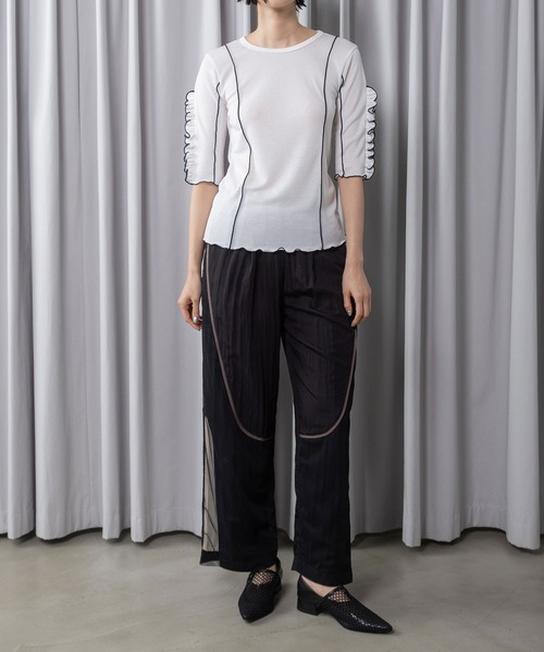 MARECHAL TERRE（マルシャルテル）の「カーブスイッチングパンツ（その他パンツ・レディース・ブラック/アイボリー/ピンク/チャコールグレー・MEDIUM）」の19枚目の写真