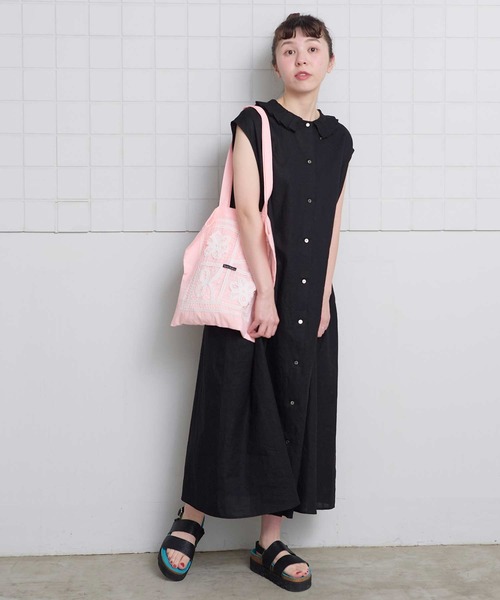 l'atelier du savon(アトリエドサボン)の「花とリボンのバテンレース トートバッグ(トートバッグ・レディース・ブルー/ブラック/ピンク・FREE)」の21枚目の写真