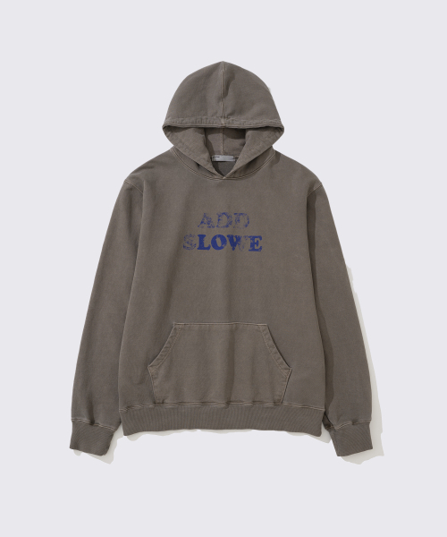 Vintage Washed LOVE Hoodie [Brown]