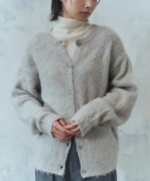 Etrarium（エトラリウム）の「未惑星 Knit Cardigan（カーディガン/ボレロ・レディース・ブラウン/アイボリー・FREE）」の2枚目の写真
