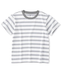 無印良品（ムジルシリョウヒン）の「キッズ 綿天竺編みクルーネック半袖Ｔシャツ ボーダー（Tシャツ/カットソー）」