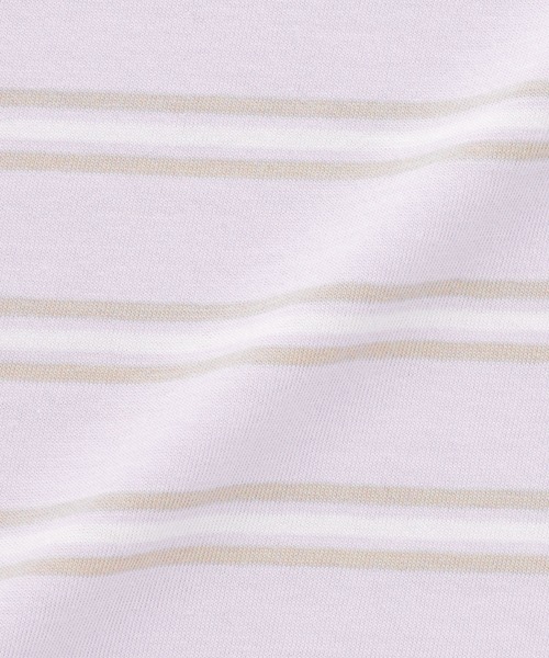 無印良品(ムジルシリョウヒン)の「キッズ 綿天竺編みクルーネック半袖Tシャツ ボーダー(Tシャツ/カットソー・キッズ・ブラック系/ブルー系/ピンク系/ホワイト系/ライトグリーン系/ネイビー系/パープル系・110/120/130/140/150)」の14枚目の写真
