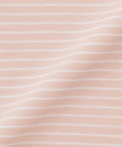 無印良品(ムジルシリョウヒン)の「キッズ 綿天竺編みクルーネック半袖Tシャツ ボーダー(Tシャツ/カットソー・キッズ・ブラック系/ブルー系/ピンク系/ホワイト系/ライトグリーン系/ネイビー系/パープル系・110/120/130/140/150)」の8枚目の写真