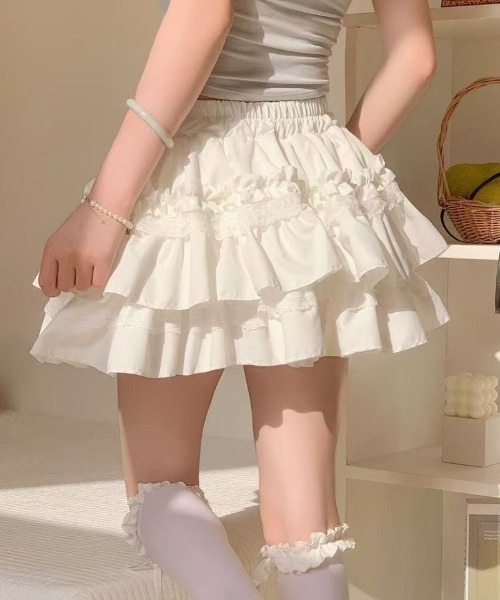 Ritzy(リッツィー)の「フリルミニスカート(スカート・レディース・ブラック/ホワイト・M/L)」の7枚目の写真
