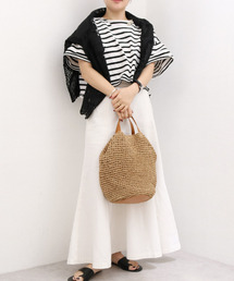 cache cache（カシュ カシュ）の「カシュカシュ cachecache / 丸底バケットクロッシュ2wayトート カゴバッグ（かごバッグ）」