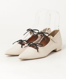 EVOL（イーボル）の「EVOL イーボル 軽量 柔らかい ダブルリボンポインテッドパンプス IY5631（パンプス）」