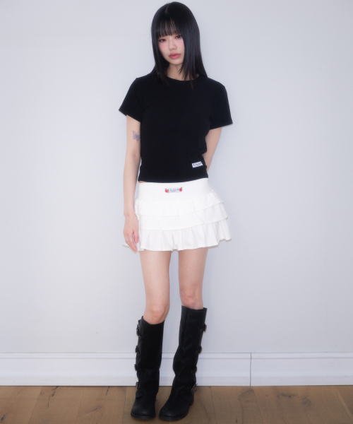 ROSEFRANTZ（ロゼフランツ）の「Essential Rose Label T-Shirt [Black]（Tシャツ/カットソー・レディース・ブラック・OS）」の3枚目の写真