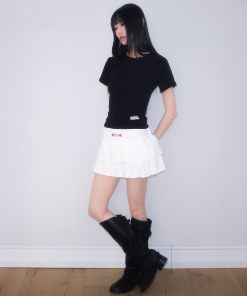 ROSEFRANTZ（ロゼフランツ）の「Essential Rose Label T-Shirt [Black]（Tシャツ/カットソー・レディース・ブラック・OS）」の5枚目の写真