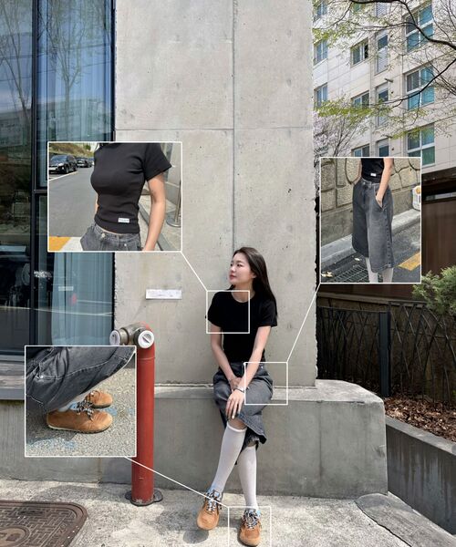 ROSEFRANTZ（ロゼフランツ）の「Essential Rose Label T-Shirt [Black]（Tシャツ/カットソー・レディース・ブラック・OS）」の7枚目の写真