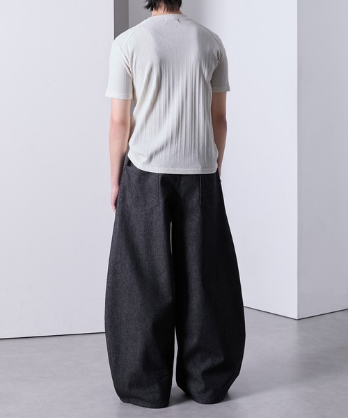Loose/ルース(ルース)の「スリムフィットショートヘンリーネックTシャツ(Tシャツ/カットソー・メンズ・カーキ/ブラック/オフホワイト・S/L/M)」の11枚目の写真