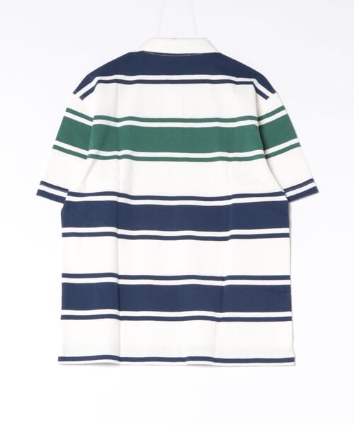 FRED PERRY（フレッドペリー）の「Relaxed Striped Polo Shirt／リラックスストライプポロシャツ（ポロシャツ・メンズ・ホワイト・L/M/S）」の3枚目の写真