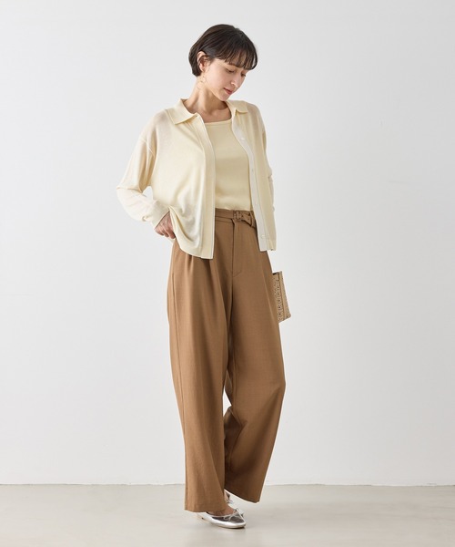 ROPE' PICNIC（ロペピクニック）の「配色デザインカーディガン&インナーアンサンブル（アンサンブル・レディース・ダークブラウン/ネイビー/キナリ・FREE）」の15枚目の写真