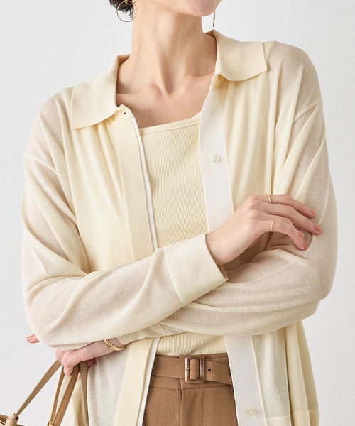 ROPE' PICNIC（ロペピクニック）の「配色デザインカーディガン&インナーアンサンブル（アンサンブル・レディース・ダークブラウン/ネイビー/キナリ・FREE）」の20枚目の写真