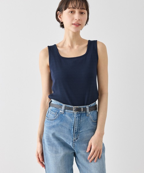 ROPE' PICNIC（ロペピクニック）の「配色デザインカーディガン&インナーアンサンブル（アンサンブル・レディース・ダークブラウン/ネイビー/キナリ・FREE）」の6枚目の写真