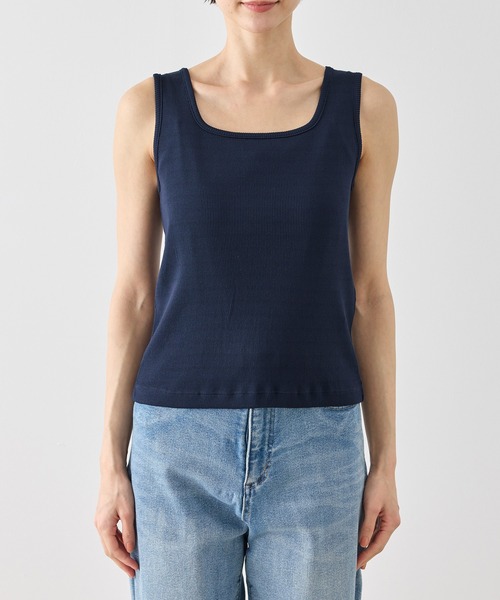 ROPE' PICNIC（ロペピクニック）の「配色デザインカーディガン&インナーアンサンブル（アンサンブル・レディース・ダークブラウン/ネイビー/キナリ・FREE）」の7枚目の写真