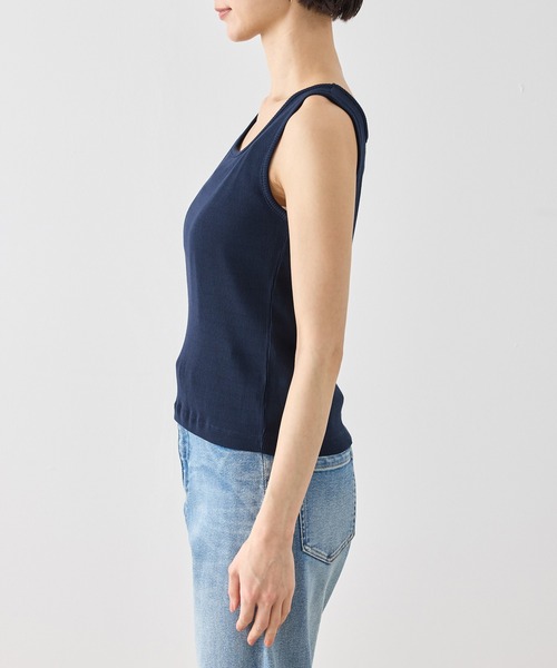 ROPE' PICNIC（ロペピクニック）の「配色デザインカーディガン&インナーアンサンブル（アンサンブル・レディース・ダークブラウン/ネイビー/キナリ・FREE）」の8枚目の写真