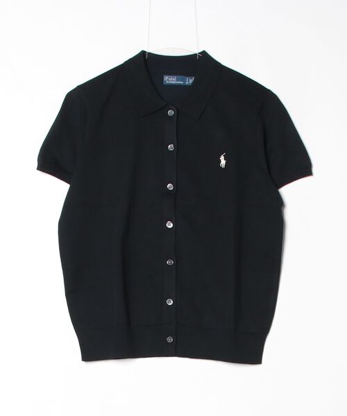 POLO RALPH LAUREN(ポロ ラルフ ローレン)の「ショートスリーブ ボタンド カーディガン(カーディガン/ボレロ・レディース・ブラック系1・L/M/S/XL/XS)」の3枚目の写真