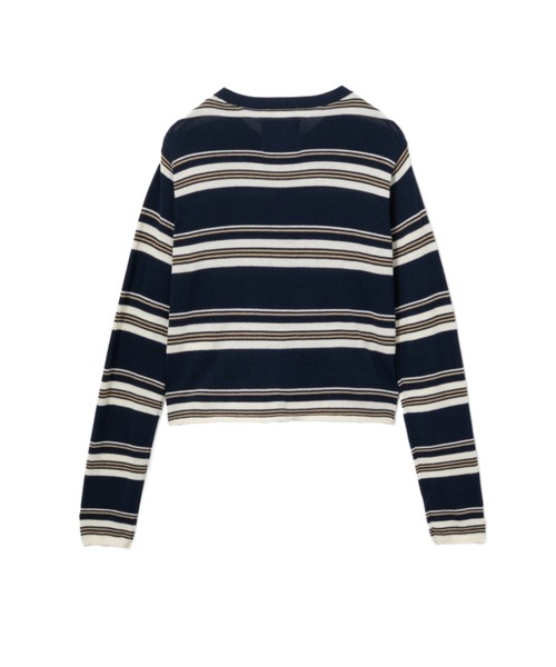 APEE BY A BATHING APE（エイピーバイアベイシングエイプ）の「REGULAR STRIPES CARDIGAN（カーディガン/ボレロ・レディース・ネイビー・SMALL/X-SMALL）」の2枚目の写真