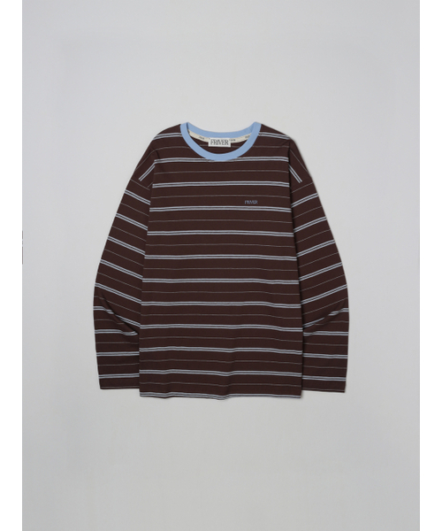 FRIVER07（フリバー07）の「Classic stripe ringer t-shirt [FRSP05LT14]_Brown（Tシャツ/カットソー・レディース・ブラウン・FREE）」の2枚目の写真