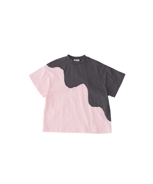 unica(ユニカ)の「twoピースバイカラーTシャツ(Tシャツ/カットソー・キッズ・ブルー系その他/ブラック×ホワイト/グレー×ピンク・L)」の17枚目の写真