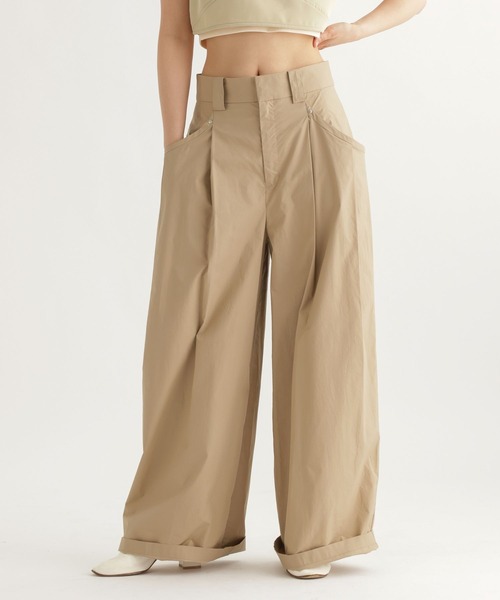 studio CLIP（スタディオクリップ）の「【daily CLIP】BIGポケットツイルパンツ（チノパンツ・レディース・ベージュ/ネイビー・LARGE/MEDIUM）」の2枚目の写真