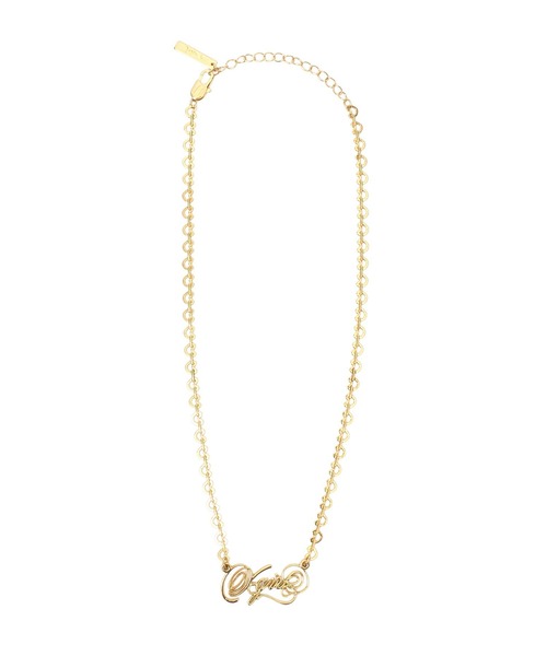 X-girl(エックスガール)の「SCRIPT LOGO CHARM NECKLACE(ネックレス・レディース・ゴールド/シルバー・ONE SIZE)」の1枚目の写真