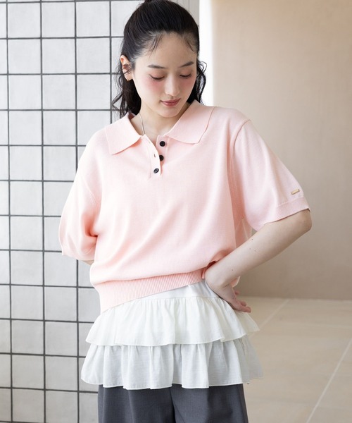 RAGEBLUE(レイジブルー)の「フリルレイヤードタンク(タンクトップ・レディース・ホワイト/グレー・FREE)」の1枚目の写真