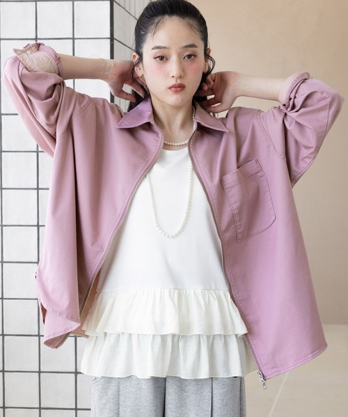 RAGEBLUE(レイジブルー)の「フリルレイヤードタンク(タンクトップ・レディース・ホワイト/グレー・FREE)」の9枚目の写真