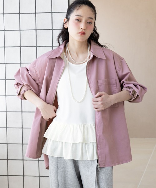 RAGEBLUE(レイジブルー)の「フリルレイヤードタンク(タンクトップ・レディース・ホワイト/グレー・FREE)」の10枚目の写真