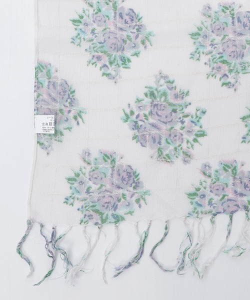 axes femme（アクシーズファム）の「ブーケ柄プリントストール（マフラー・レディース・オレンジ/ブルー・FREE）」の9枚目の写真