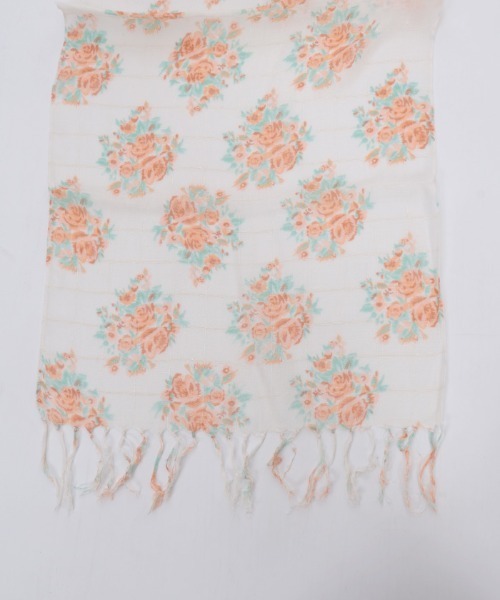 axes femme（アクシーズファム）の「ブーケ柄プリントストール（マフラー・レディース・オレンジ/ブルー・FREE）」の10枚目の写真