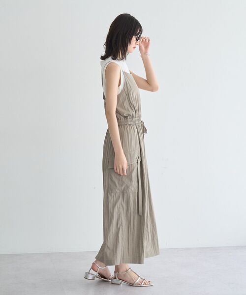 Editt by YECCA VECCA(エディットバイイェッカヴェッカ)の「【適ON】COOLカーゴキャミワンピース(ワンピース・レディース・ブルーグリーン/グレイッシュベージュ/チャコールグレー・FREE)」の16枚目の写真