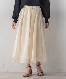 Droite lautreamont | 【WEB限定】麻調シアーフロッキードットスカート(スカート)