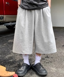 ワイド スウェット ハーフパンツ