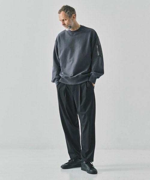 THE TOKYO(ザトウキョウ)の「【THE TOKYO/ザトウキョウ】Light Matte Stretch Jersey Wide Tapered Pants(スラックス・メンズ・ダークブラウン/ブラック・48/46/44)」の11枚目の写真