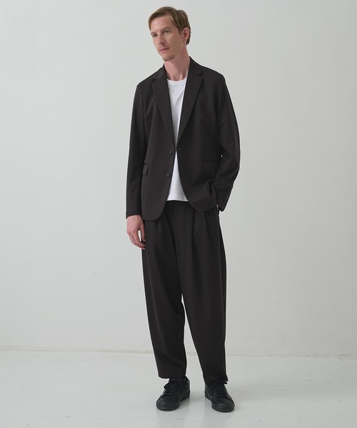 THE TOKYO(ザトウキョウ)の「【THE TOKYO/ザトウキョウ】Light Matte Stretch Jersey Wide Tapered Pants(スラックス・メンズ・ダークブラウン/ブラック・48/46/44)」の5枚目の写真