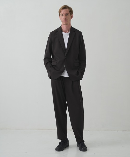 THE TOKYO(ザトウキョウ)の「【THE TOKYO/ザトウキョウ】Light Matte Stretch Jersey Wide Tapered Pants(スラックス・メンズ・ダークブラウン/ブラック・48/46/44)」の6枚目の写真