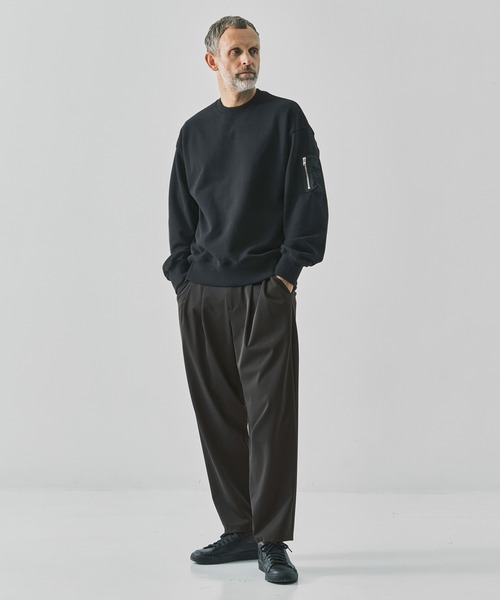 THE TOKYO(ザトウキョウ)の「【THE TOKYO/ザトウキョウ】Light Matte Stretch Jersey Wide Tapered Pants(スラックス・メンズ・ダークブラウン/ブラック・48/46/44)」の17枚目の写真