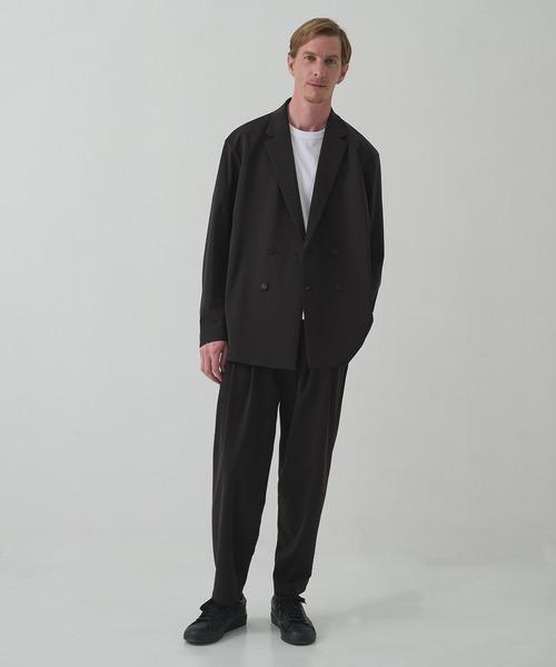 THE TOKYO(ザトウキョウ)の「【THE TOKYO/ザトウキョウ】Light Matte Stretch Jersey Wide Tapered Pants(スラックス・メンズ・ダークブラウン/ブラック・48/46/44)」の7枚目の写真