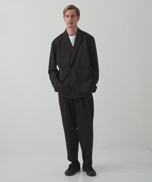 THE TOKYO(ザトウキョウ)の「【THE TOKYO/ザトウキョウ】Light Matte Stretch Jersey Wide Tapered Pants(スラックス・メンズ・ダークブラウン/ブラック・48/46/44)」の8枚目の写真