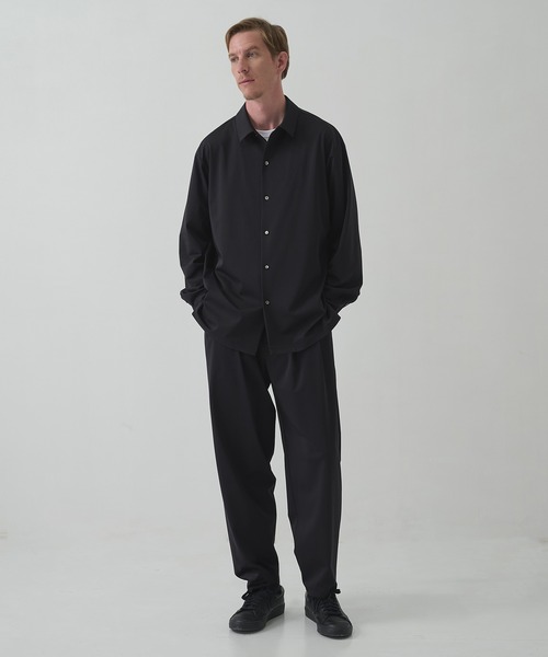 THE TOKYO(ザトウキョウ)の「【THE TOKYO/ザトウキョウ】Light Matte Stretch Jersey Wide Tapered Pants(スラックス・メンズ・ダークブラウン/ブラック・48/46/44)」の12枚目の写真