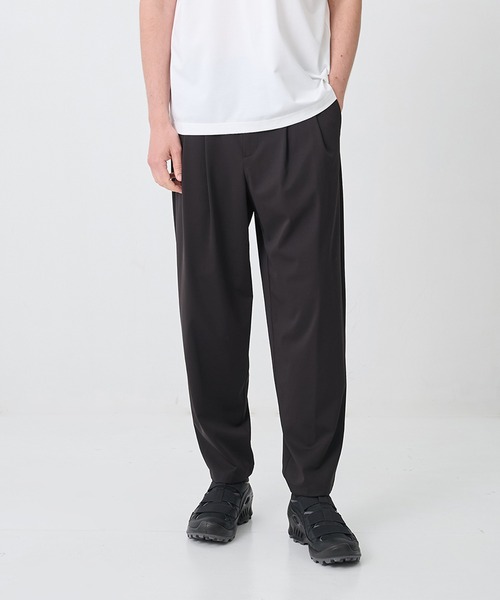 THE TOKYO(ザトウキョウ)の「【THE TOKYO/ザトウキョウ】Light Matte Stretch Jersey Wide Tapered Pants(スラックス・メンズ・ダークブラウン/ブラック・48/46/44)」の22枚目の写真