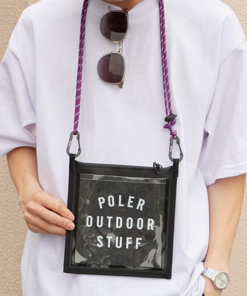 POLeR(ポーラー)の「POLeR/ポーラー HIGH&DRY PVC MOBILE SACOCHE 2026年 夏 夏服(ショルダーバッグ・メンズ・ブラック/ベージュ・ONE SIZE)」の2枚目の写真