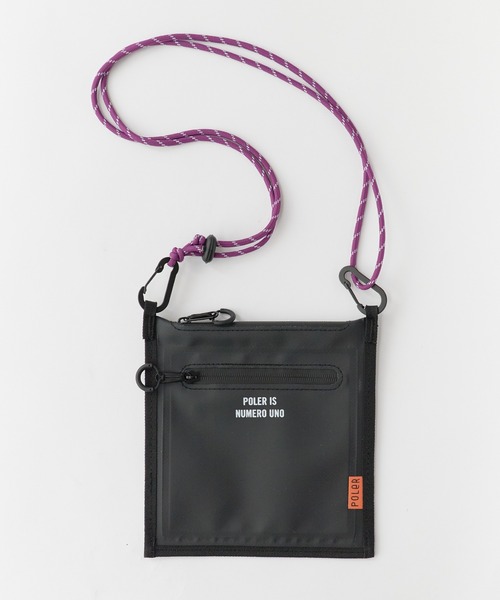 POLeR(ポーラー)の「POLeR/ポーラー HIGH&DRY PVC MOBILE SACOCHE 2026年 夏 夏服(ショルダーバッグ・メンズ・ブラック/ベージュ・ONE SIZE)」の3枚目の写真