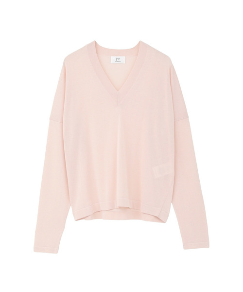 1er Arrondissement(プルミエアロンディスモン)の「クリーンVネックニットプルオーバー(ニット/セーター・レディース・ベージュ/ピンク系その他4/ブルー系その他3・FREE)」の8枚目の写真