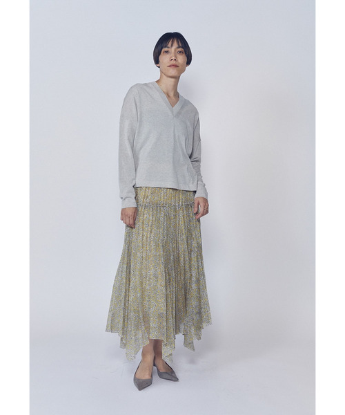 1er Arrondissement(プルミエアロンディスモン)の「クリーンVネックニットプルオーバー(ニット/セーター・レディース・ベージュ/ピンク系その他4/ブルー系その他3・FREE)」の15枚目の写真