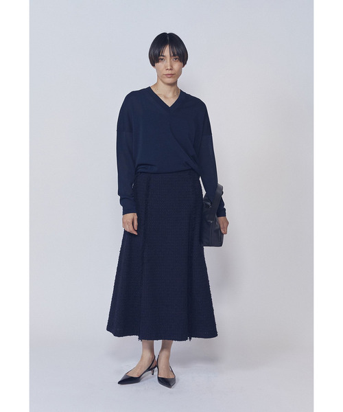 1er Arrondissement(プルミエアロンディスモン)の「クリーンVネックニットプルオーバー(ニット/セーター・レディース・ベージュ/ピンク系その他4/ブルー系その他3・FREE)」の9枚目の写真