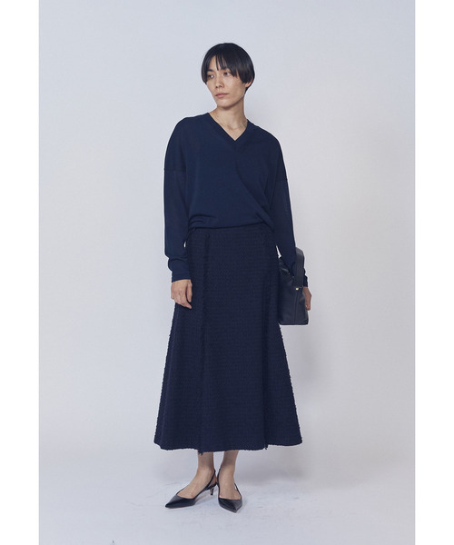 1er Arrondissement(プルミエアロンディスモン)の「クリーンVネックニットプルオーバー(ニット/セーター・レディース・ベージュ/ピンク系その他4/ブルー系その他3・FREE)」の8枚目の写真