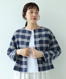 yuni | L/C/Pe washer check haori blouse(シャツ/ブラウス)